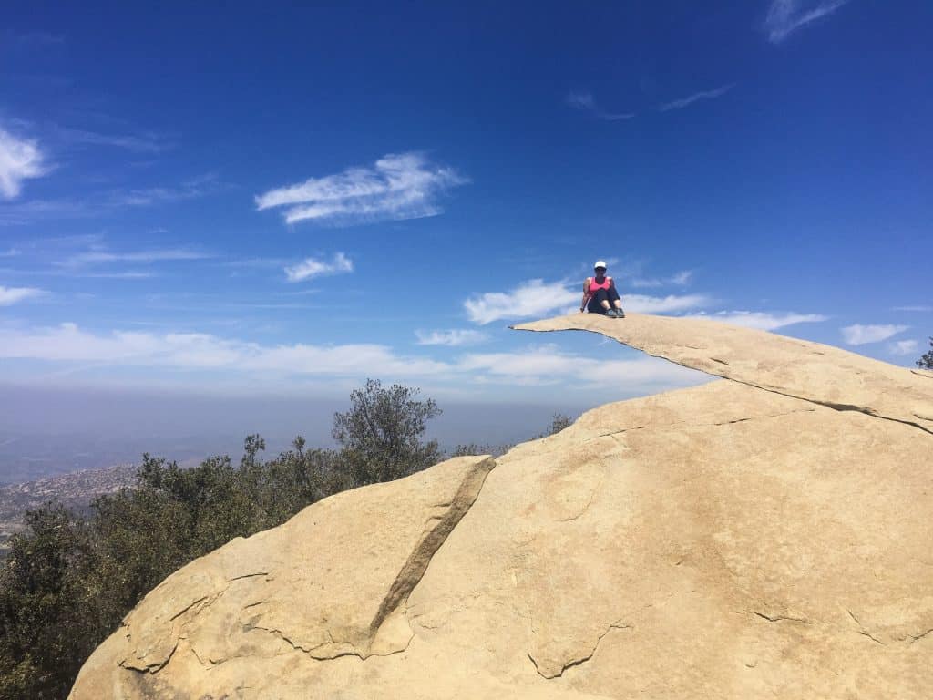 Hanging out at the top of "Potato Chip" rock