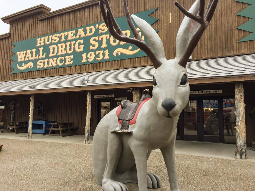 A giant jackelope at the Wall Drug Store in Wall, South Dakota.