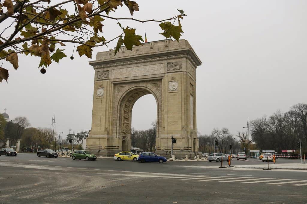 The Arc de Triomphe in Bucharest.