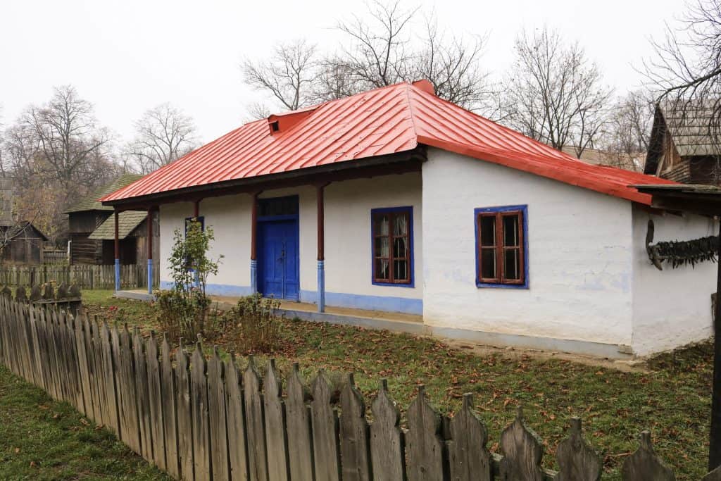 Old Romanian house at the Village Museum in Bucharest.