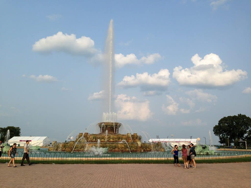 Buckingham Fountain in Grant Park of Chicago