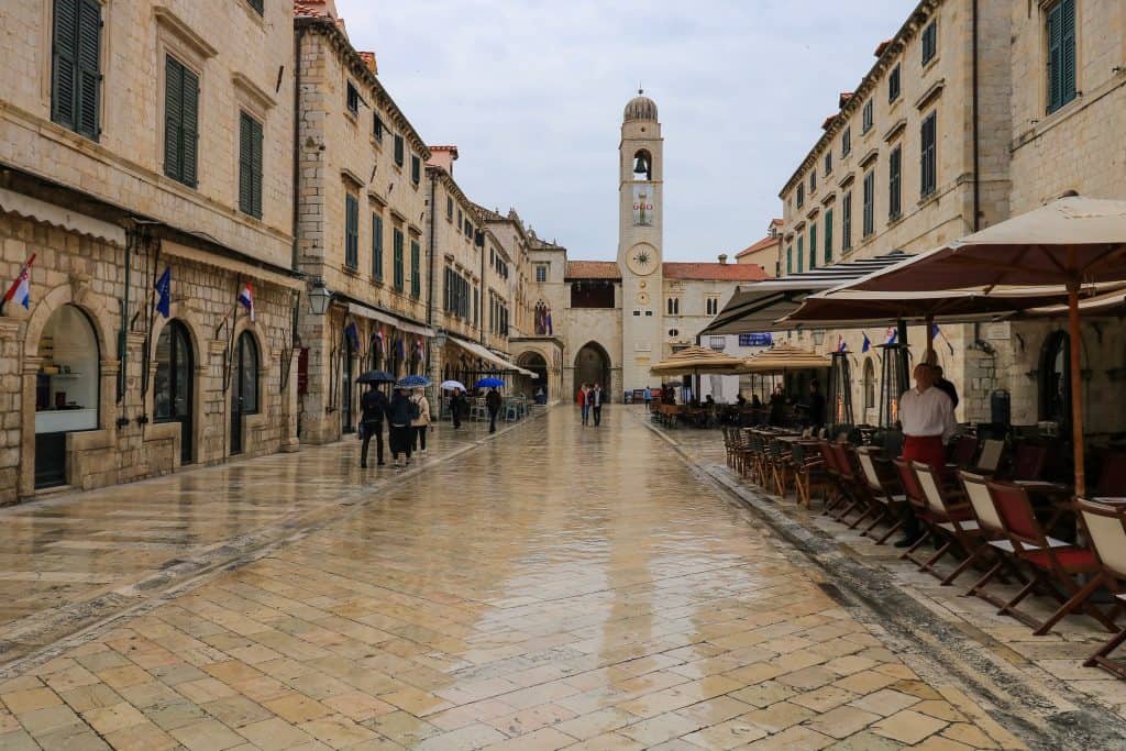 The Clock Tower at the end of the Stradun