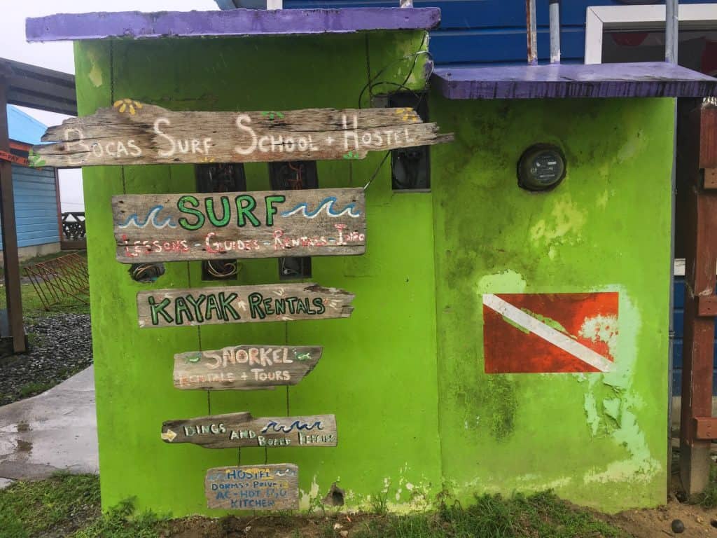 scuba diving shop on Bocas del Toro