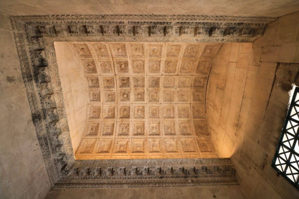 The stunning ceiling of the Temple of Jupiter