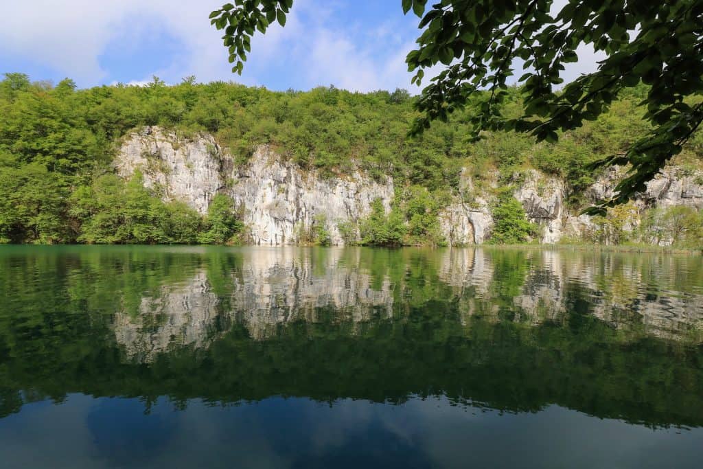 Complete serenity at one of the quieter spots at Plitvice Lakes