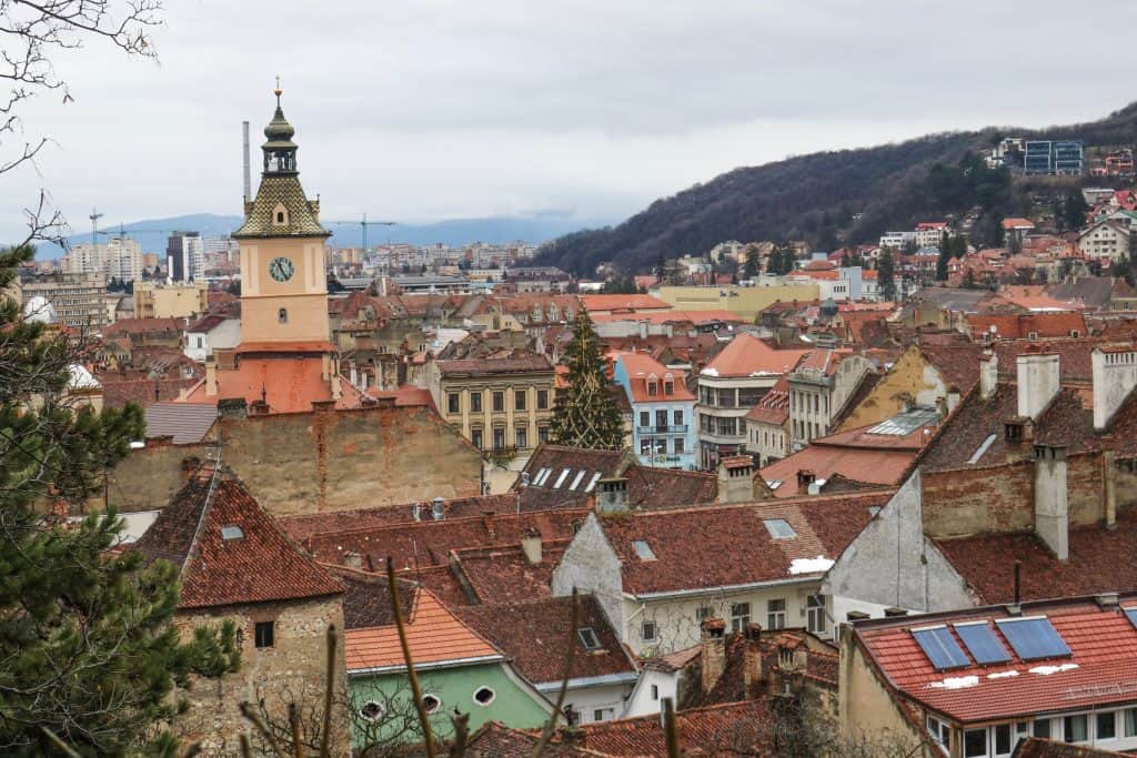 View of Brasov's Old Town from the Black Tower