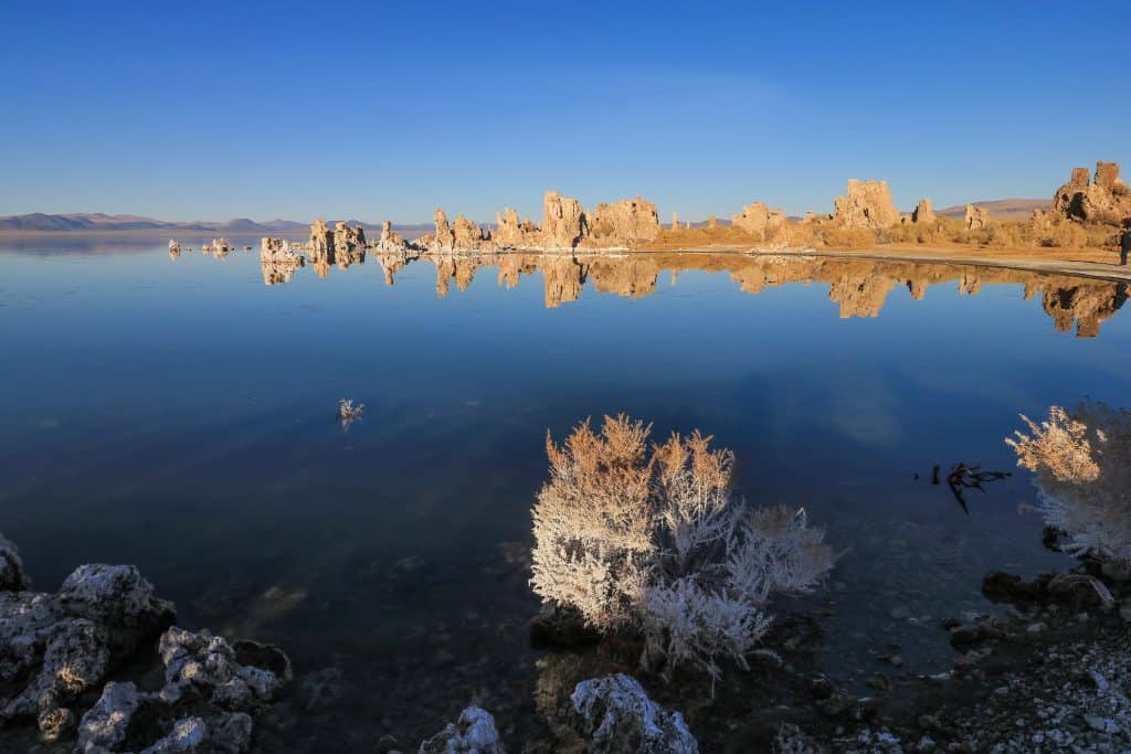 Mono Lake is so salty that floating in it is easy!