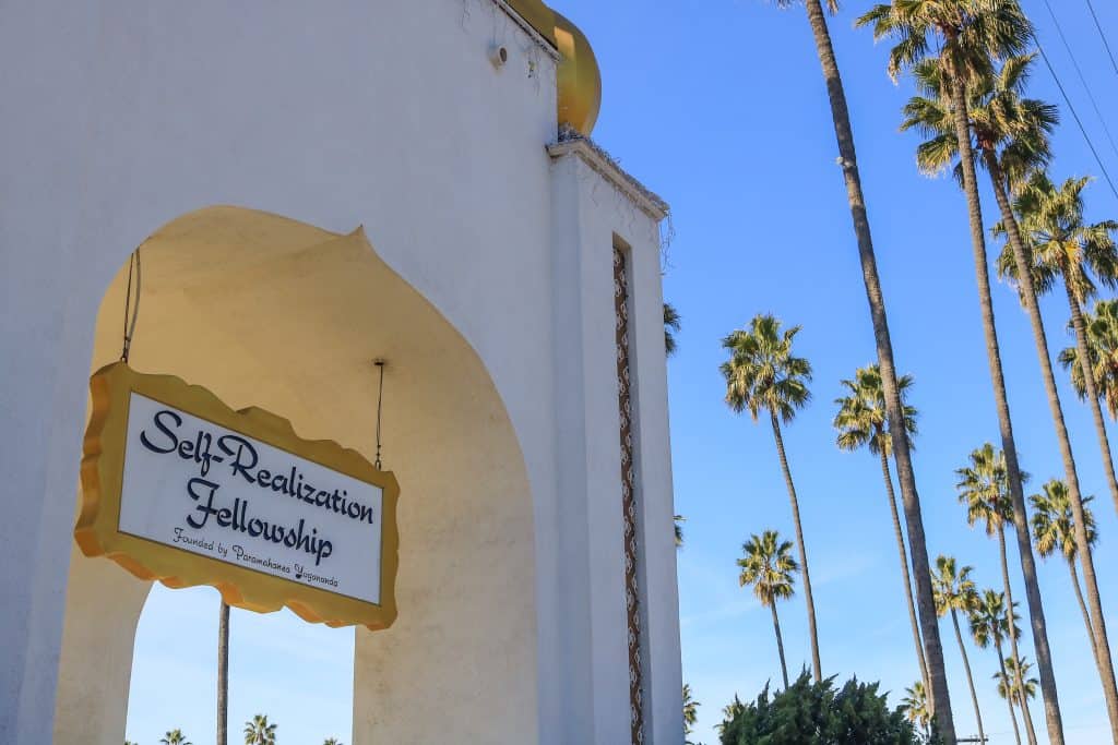 You can't miss the Self-Realization Fellowship as it stands out