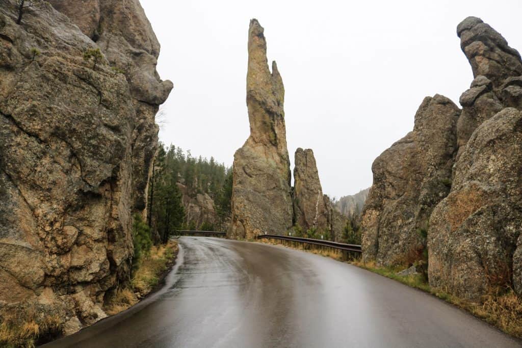 Beautiful rock spires along the Needles Highway in Custer State Park.