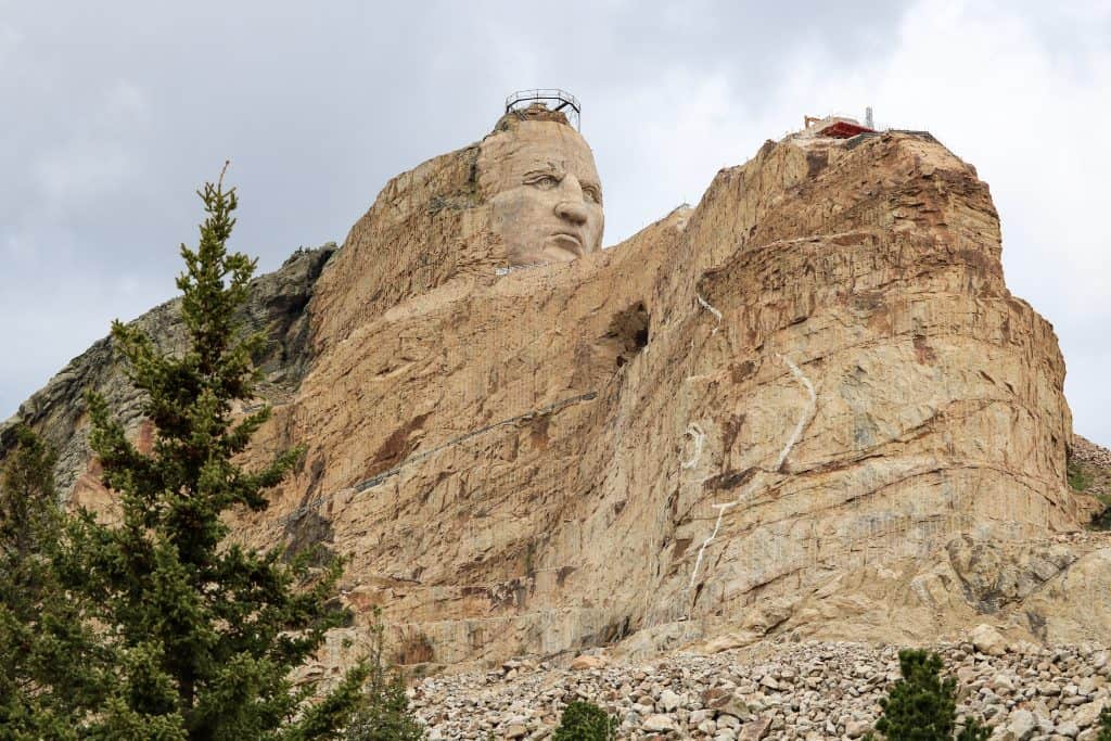 The Crazy Horse Memorial in progress.