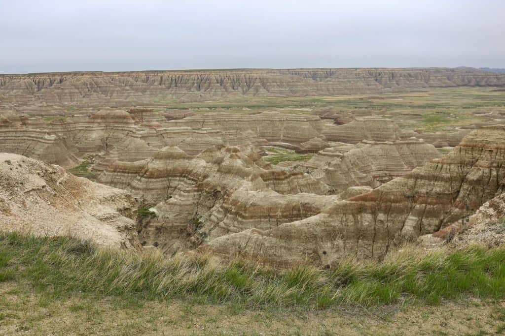 Badland National Park rock formations.