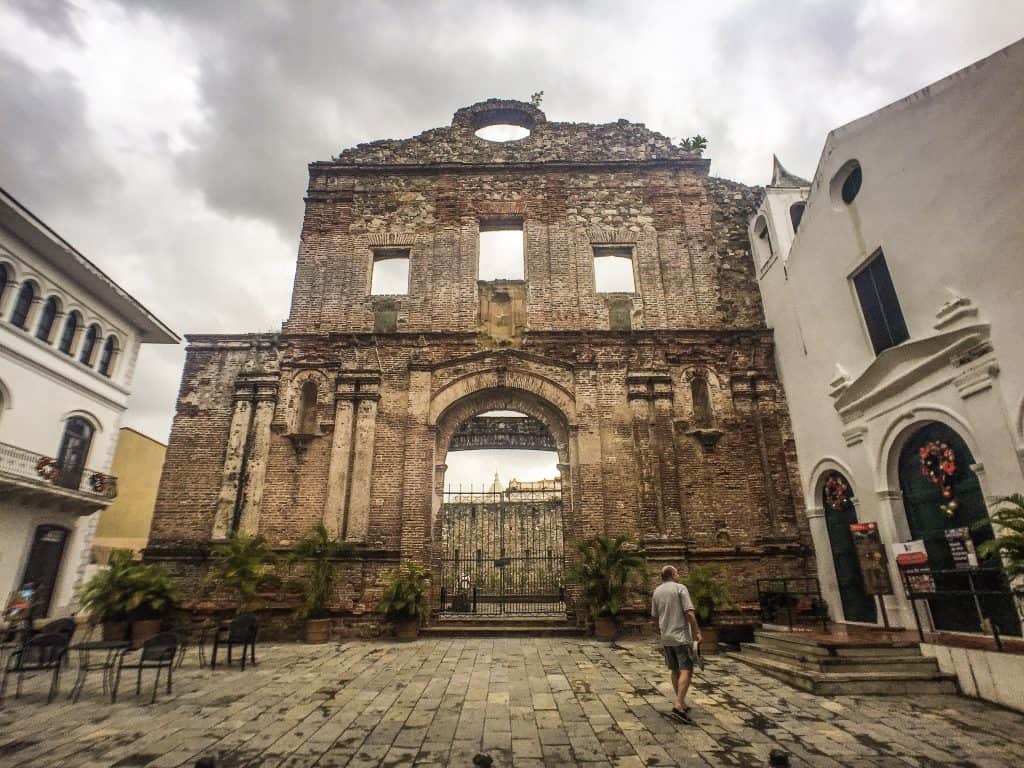 Old church ruins of Santo Domingo in Casco Viejo.