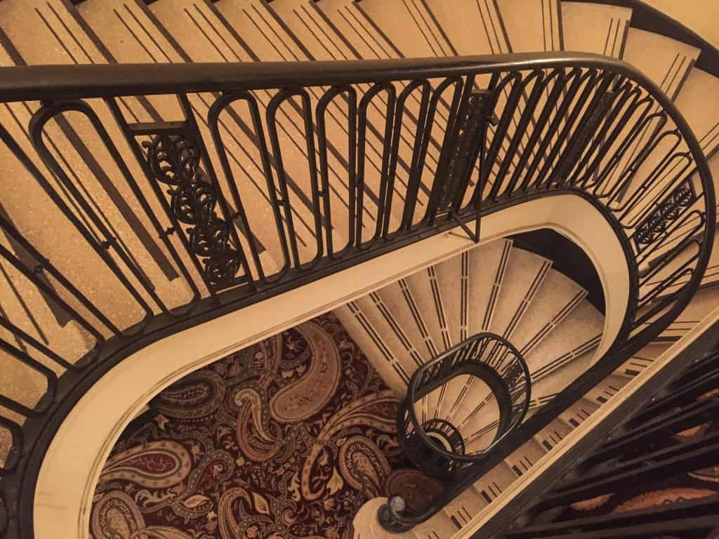 Elegant staircase in the Palmer House 