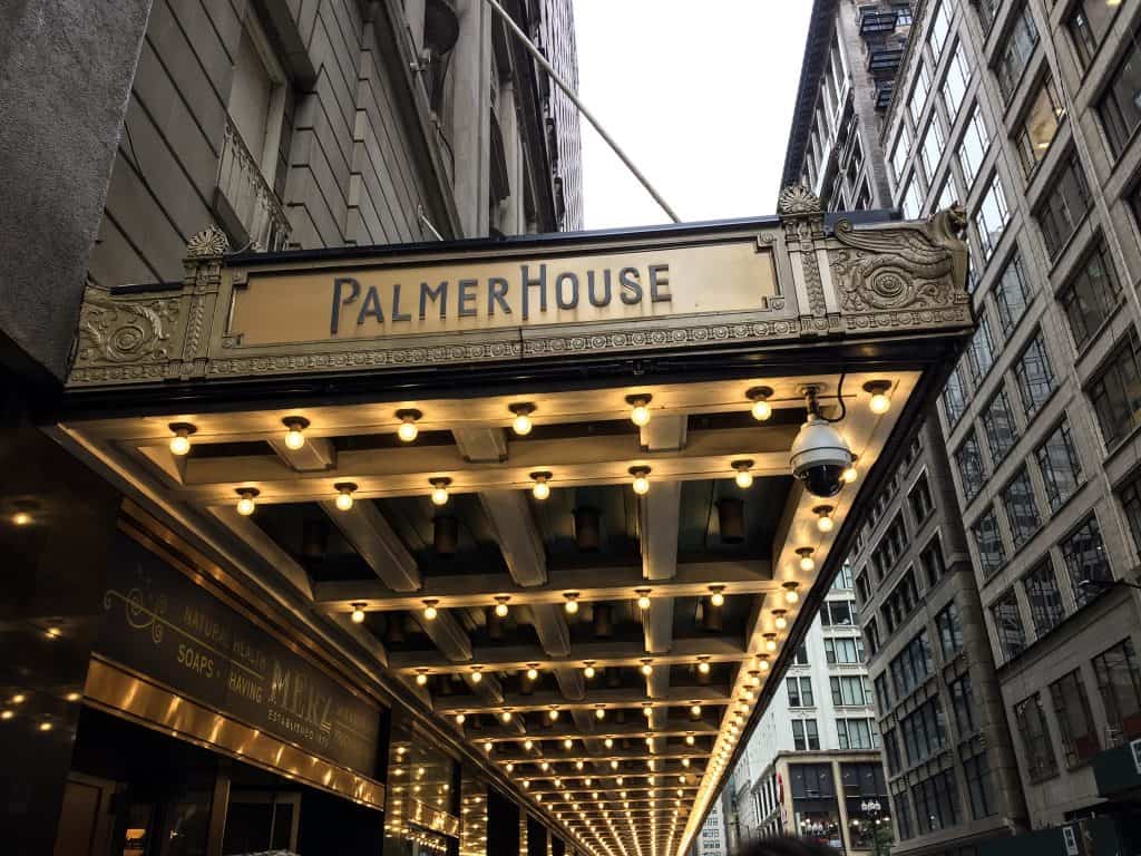 The Palmer House Hotel in downtown Chicago.