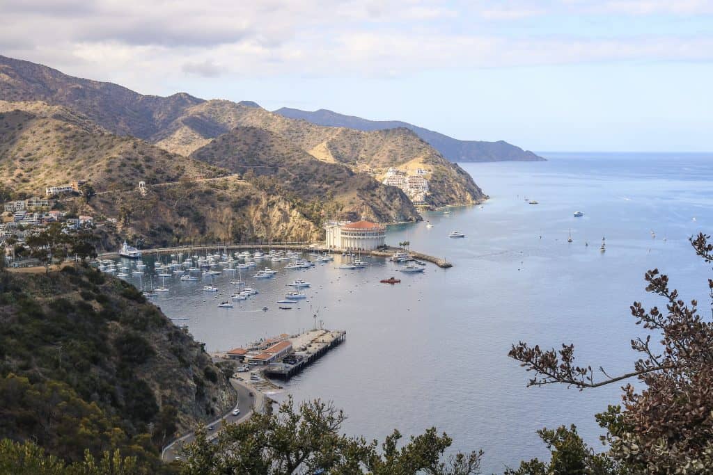 Scenic spot while driving agolf cart around Catalina Island