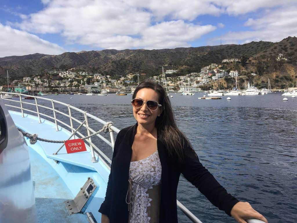 Enjoying the ferry ride from Dana Point to Catalina Island
