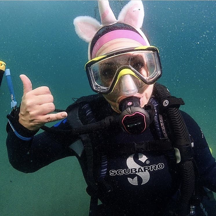 Underwater photo of me scuba diving off of La Jolla Shores.