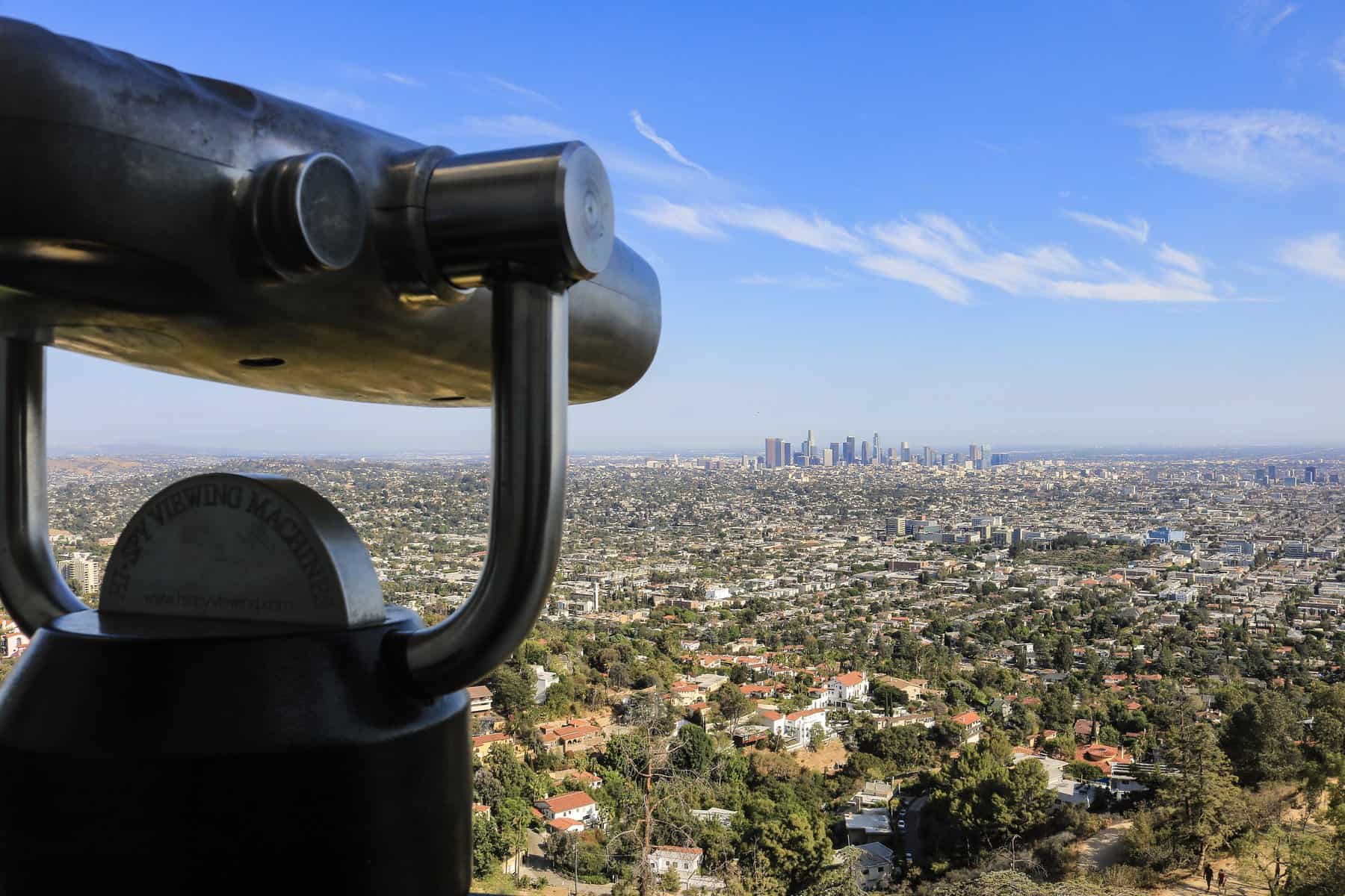 View of downtown Los Angeles from the Griffith Observatory.