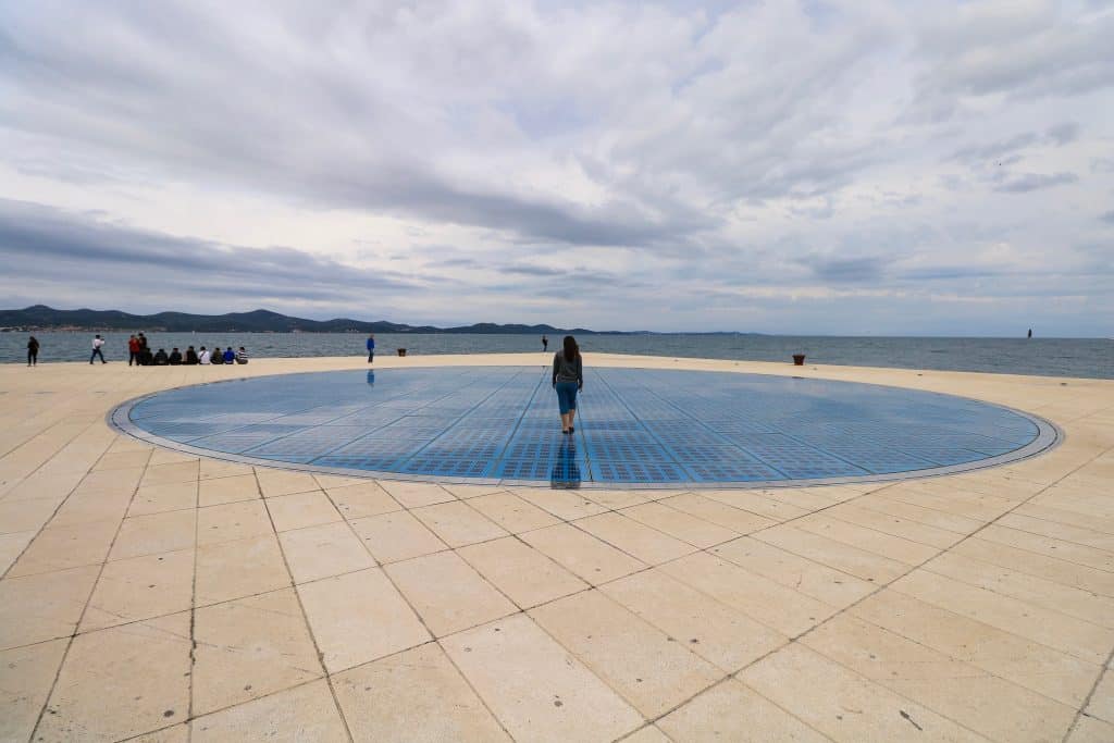 Sun Salutation installation on Zadar's promenade