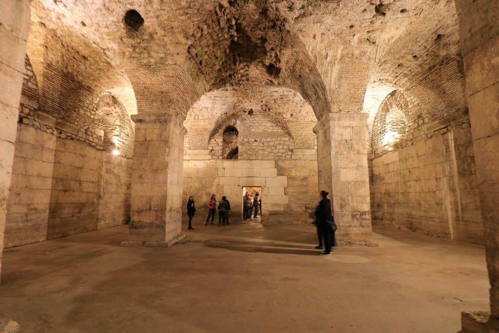 The room that was used in Game of Thrones (dragons held here) in the Cellar at Diocletian's Palace in Split old town.
