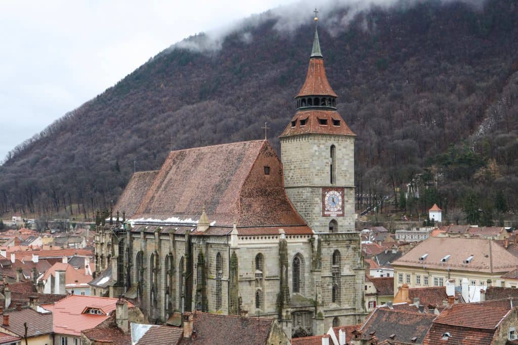 View of Brasov and the Black Church from the Black Tower