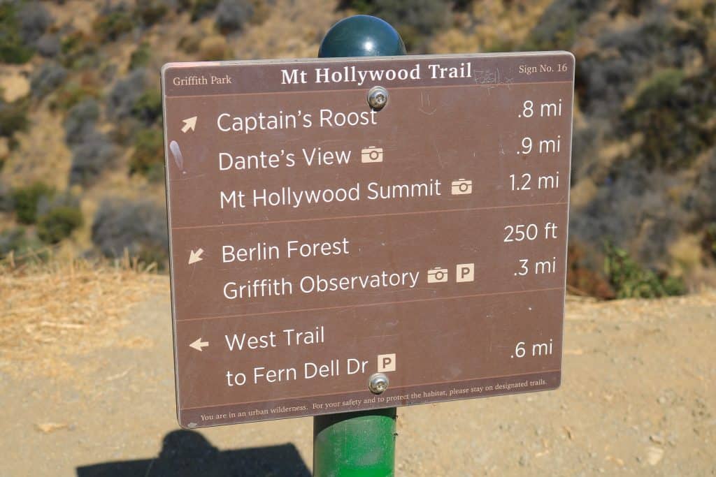 One of several trail signs