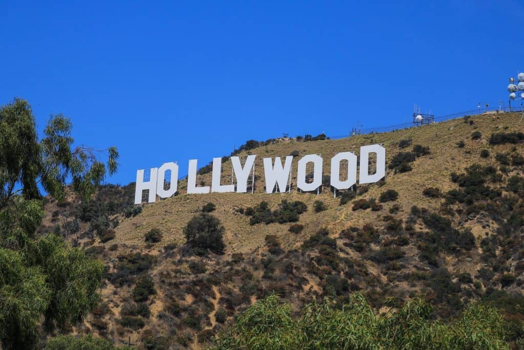 The Hollywood Sign up close