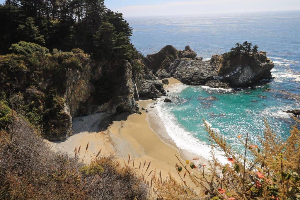 McWay Falls is an iconic sight on a Big Sur road trip!