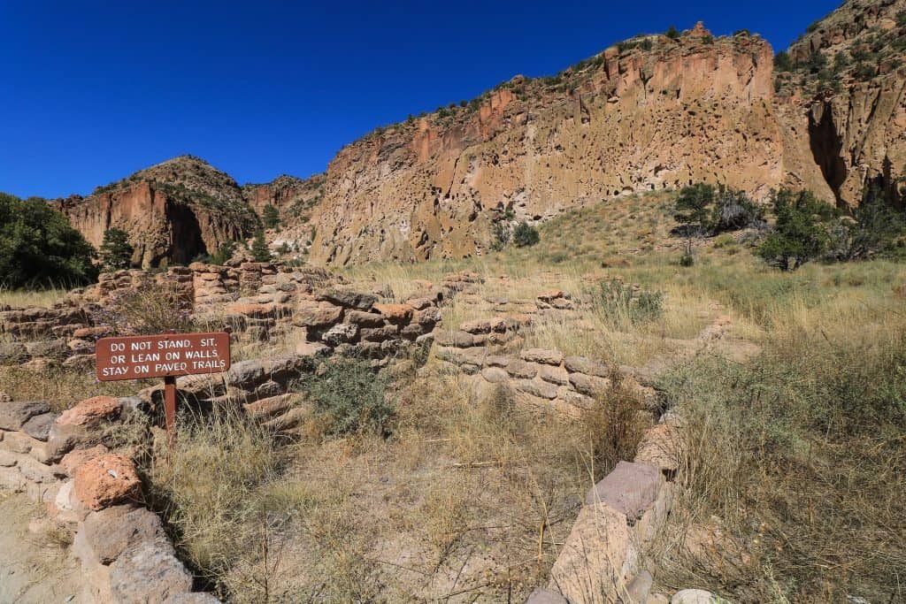 Following the Main Loop Trail at Bandelier National Monument you get to see 21 sites of ruins.
