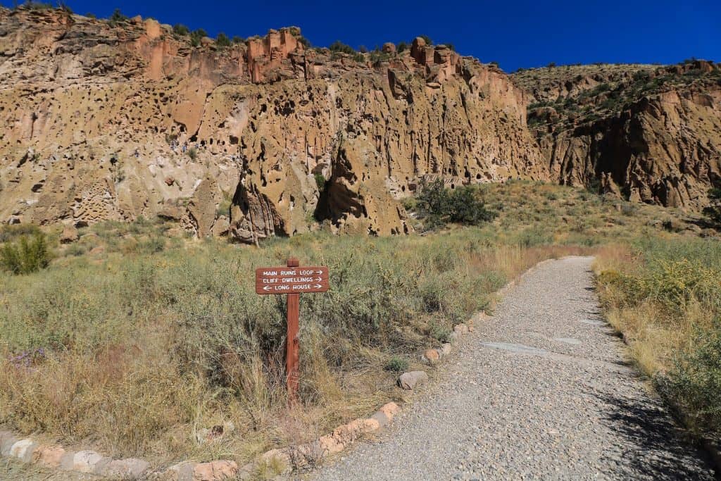 Walking along the trail is super peaceful and no surprise why the Pueblo people chose to live here with the unusual rock formations at Bandelier National Monument.