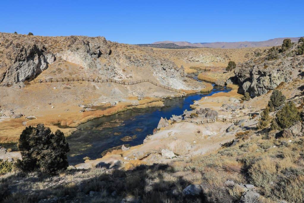 Hot Creek Geologic Site is a hot spring paradise that can only be viewed from a distance