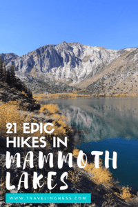 Looking for hikes in and near Mammoth Lakes? Mammoth has some of the best hiking in the Eastern Sierras of California. Hike along alpine lakes, forests, waterfalls and epic beauty. Follow this guide for 21 amazing hiking trails of adventure you don’t want to miss!
