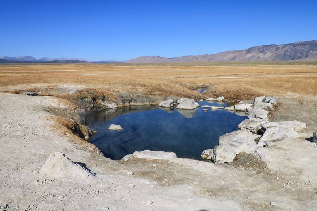 The small natural hot spring pool at Wild Willy's is the perfect natural hot tub at the end of the trail from the parking area.