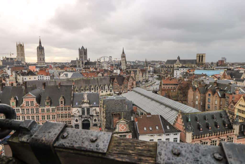 View from the top of the Gravensteen Castle is spectacular!