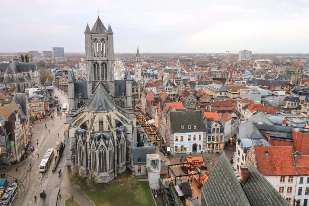 Incredible view of St. Nicholas Church from the top of the Belfry!