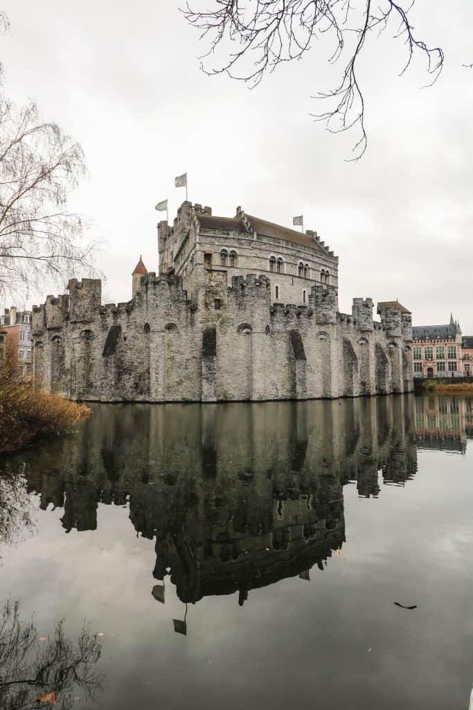 An excellent spot to view from behind the Gravensteen Castle 