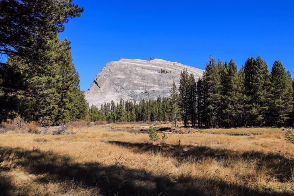 Lembert Dome right before entering the Tuolumne camping area