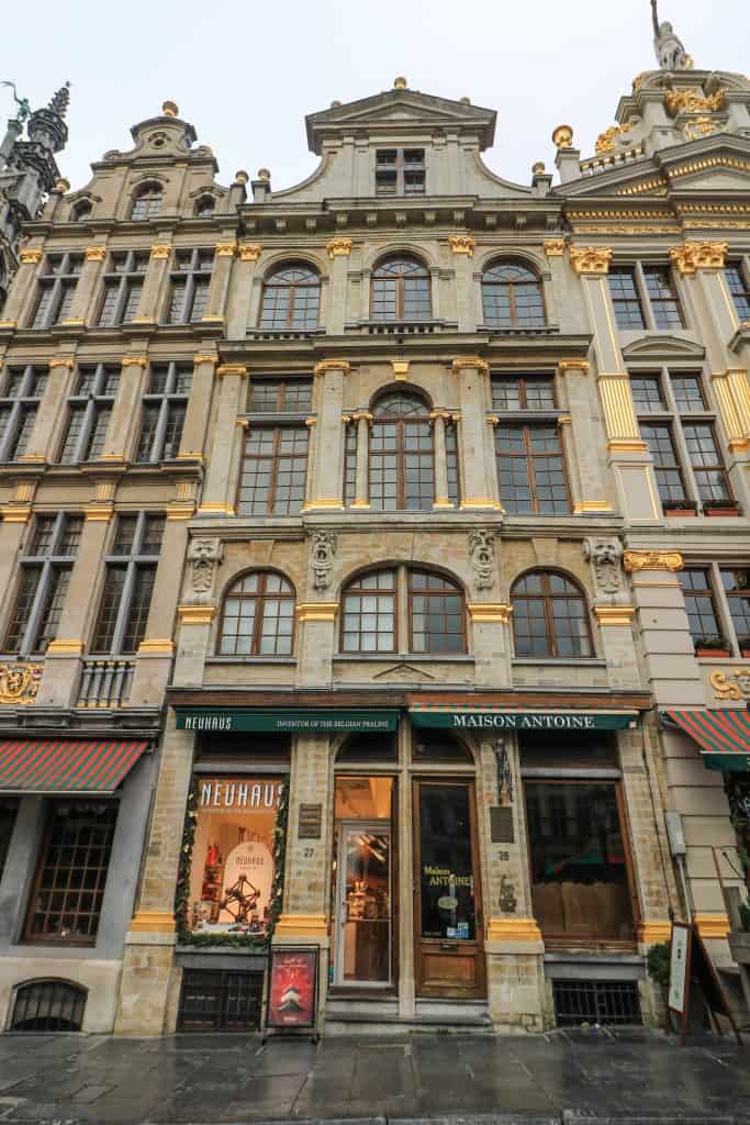 The chocolate shops along the Grand Place have the most beautiful architecture