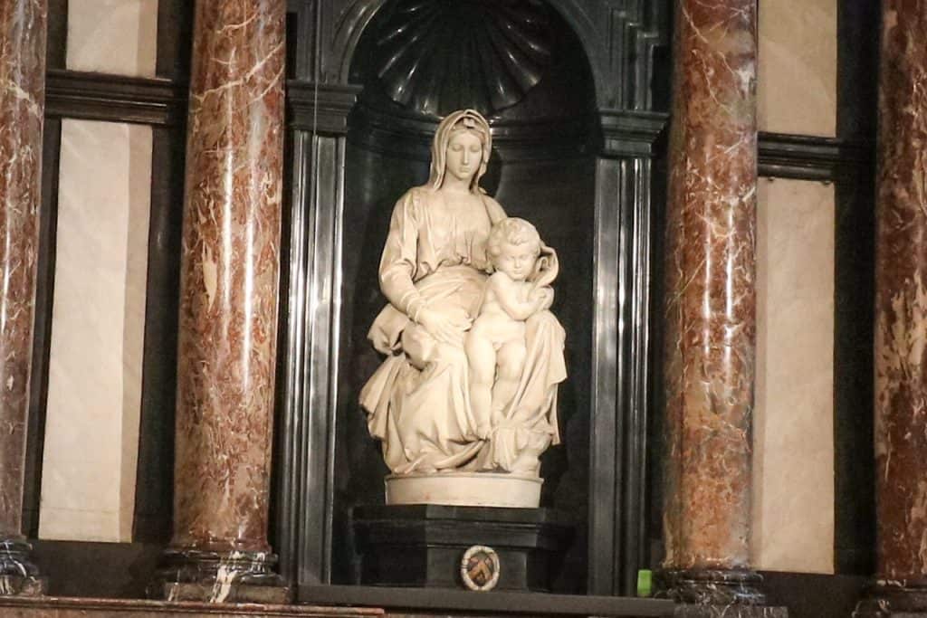 The Madonna and Child statue by Michelangelo