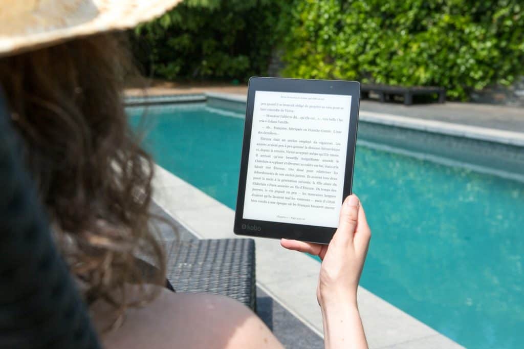 Reading with a Kindle is great when you want to travel light