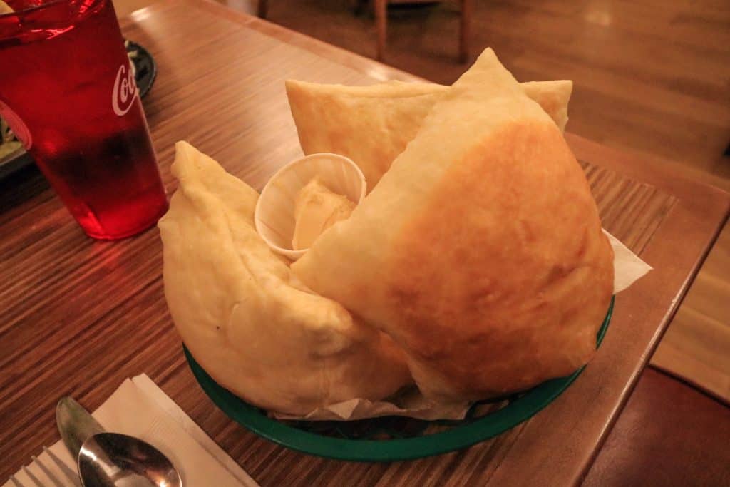 The sopapilla is the perfect sweet way to end the meal...