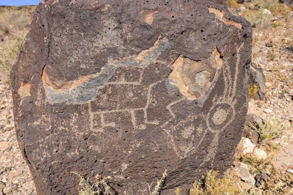 There are over 100 petroglyphs to see here
