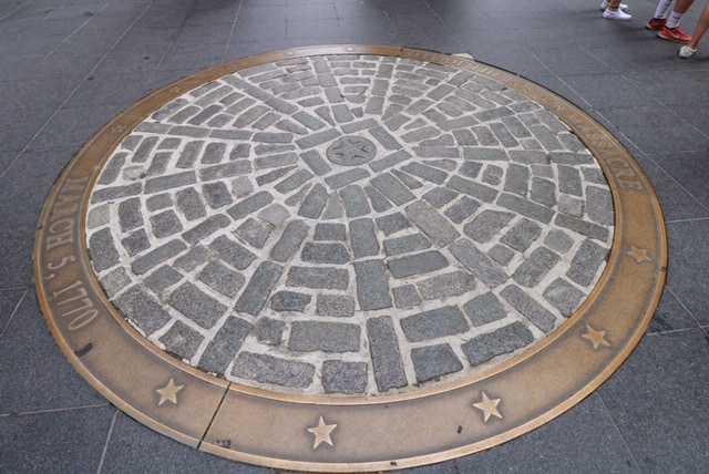 This marks the site of the Boston Massacre