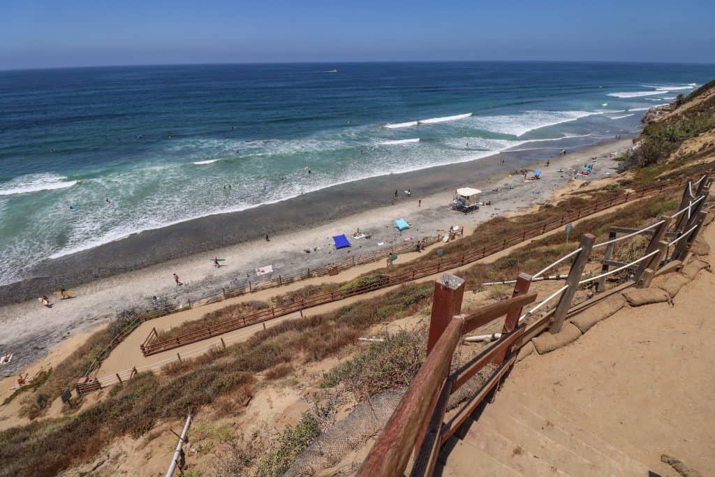 The path leading down to Leucadia State Beach or Beacon's Beach