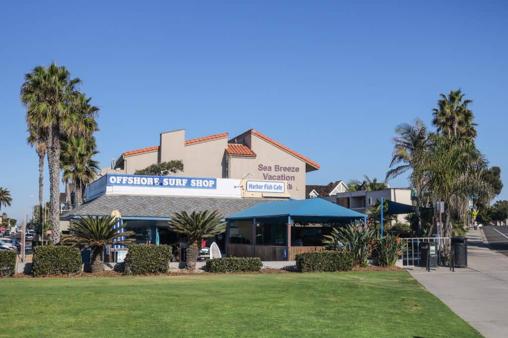 The Harbor Fish Cafe is located at Carlsbad State Beach