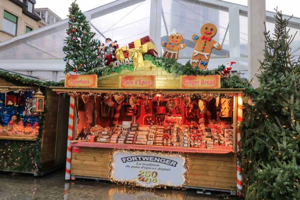 Stalls line the squares with baked treats and hand crafted gifts to buy!