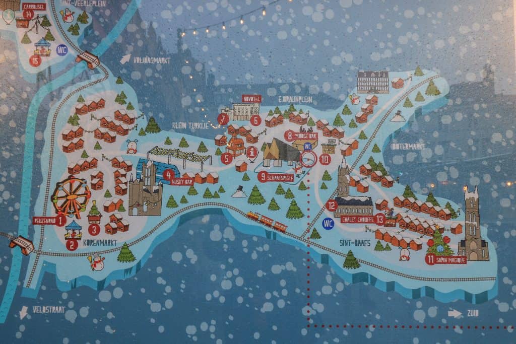 Map of stalls at the Gentse Winterfeesten