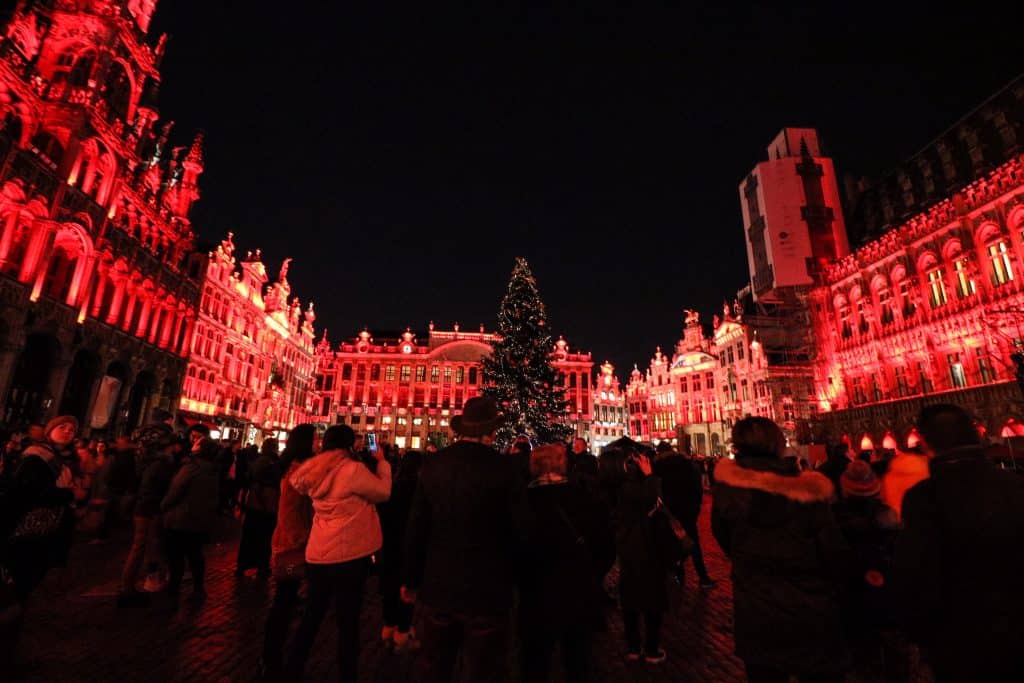 Visiting the Christmas markets in Belgium are captivating with the main squares shimmering in lights