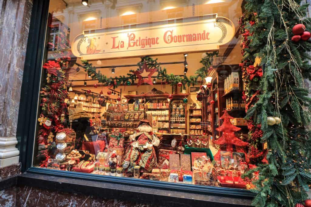 Front of a chocolate and sweet shop