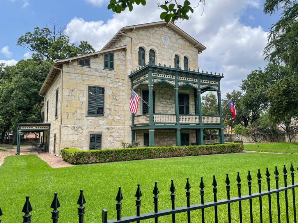 A beautiful old house in King William Historic District in San Antonio, Texas.